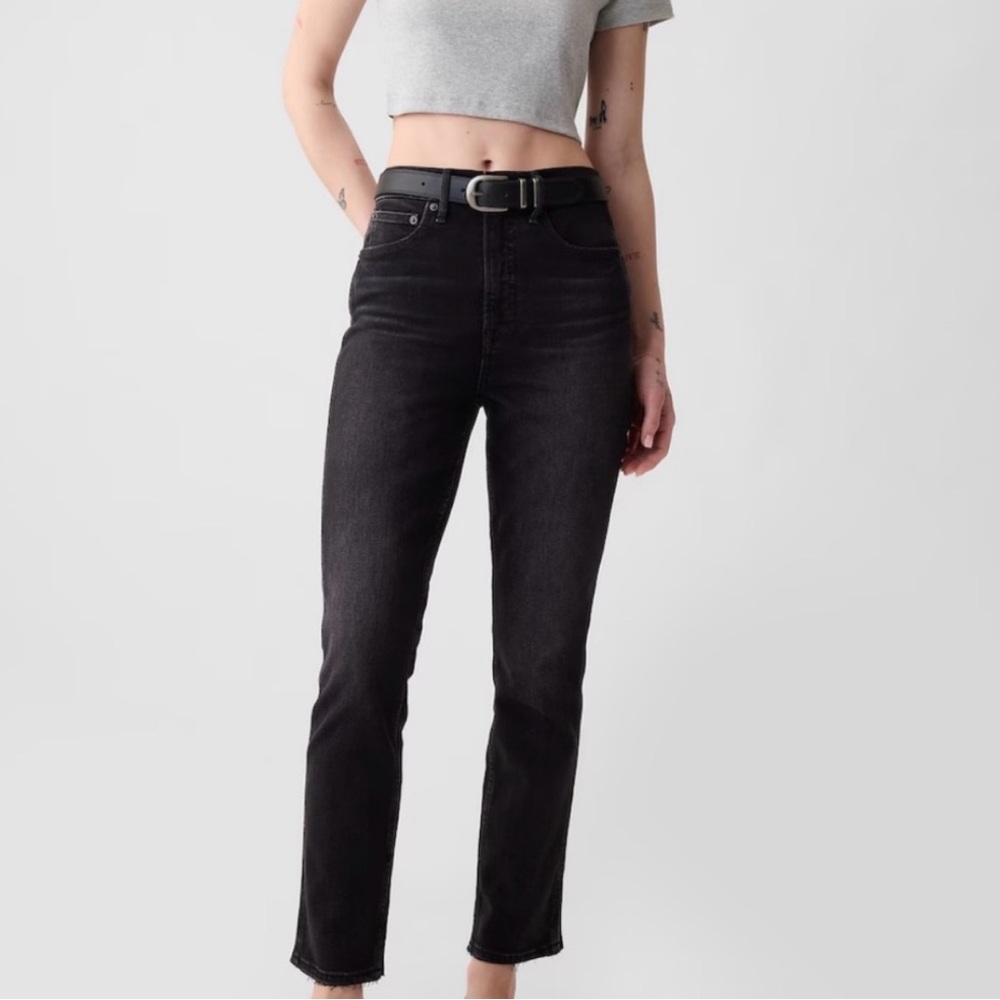 NWT GAP HIGH RISE VINTAGE SLIM BLACK JEANS